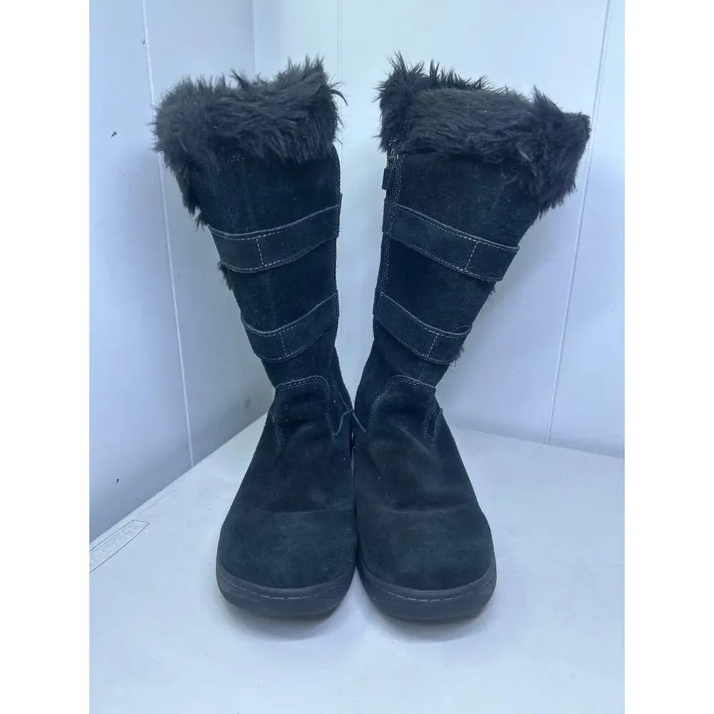 L.L.Bean Nordic Tek 2.5 boots feature faux-fur trim 7 side buckle straps size 9